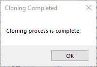 Cloning Completed