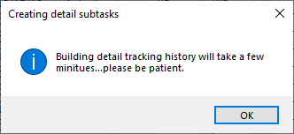 Creating detail subtasks